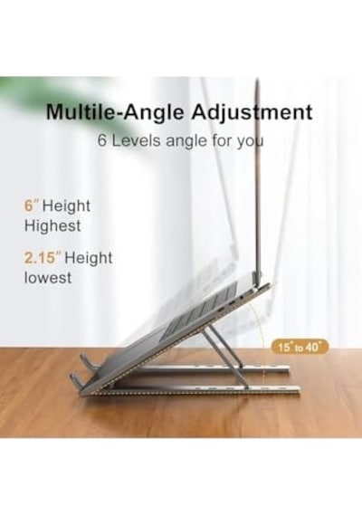 St-805 10-15.6'' Alüminyum Katlanabilir Laptop Dizüstü Bilgisayar Macbook Standı