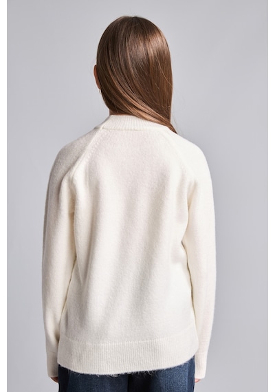 Defacto Reglan Kol Bisiklet Yaka Triko Basic Kazak Kız Çocuk H8406a826auer103 Ekru-er103