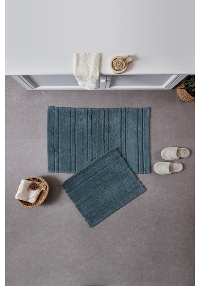 Doquhome Pera Banyo Paspası Petrol 60x100cm Petrol