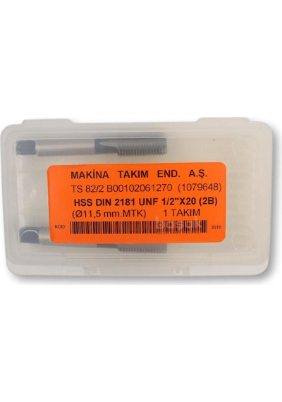 Mte Unf 1/2" Usa İnce Vidalı El Kılavuzu 2 Li Hss Dın 2181