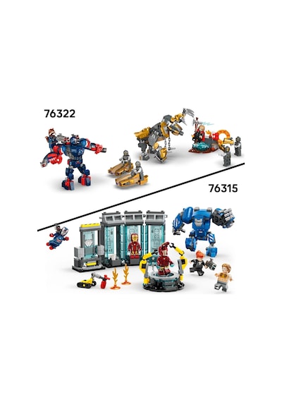 LEGO® ǀ Marvel Iron Man ve War Machine, Hammer İnsansız Hava Araçlarına Karşı 76320 -7 Yaş ve Üzeri Çocuklar için Oyuncak Yapım Seti (204P)