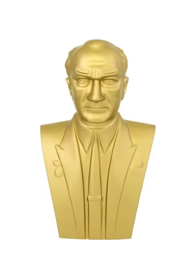 60 Cm Fiberglass Arkası Açık Atatürk Büstü