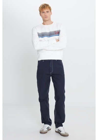 Lee Pamuk Relaxed Fit Rahat Kesim Jean Kot Denim Pantolon Mavi