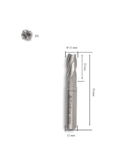 Mte 11 Mm Parmak Freze Hss-co8 Dın 844/b-n