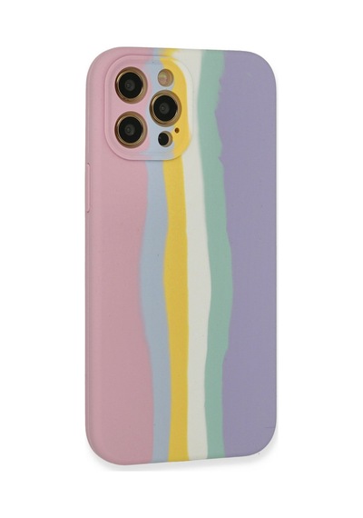 Apple iPhone  Uyumlu,  12 Pro Max Kılıf Ebruli Lansman Silikon - Pembe-lila
