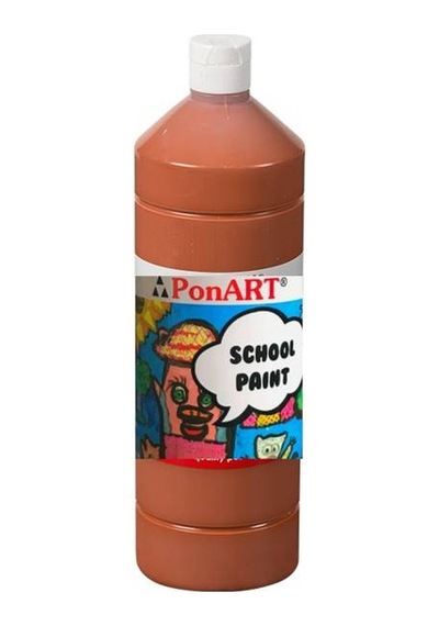Ponart School Paint Tempera Boya 1000 Ml. Psp-2218 A.Kahve Açık Kahverengi