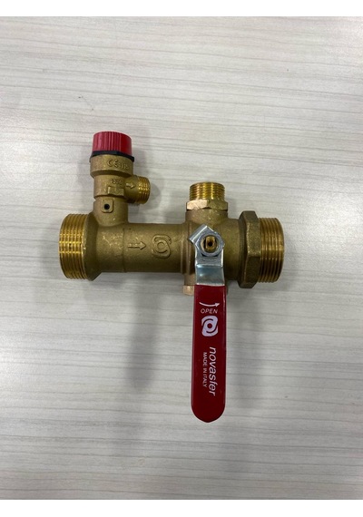 Üç Yollu Vana 1.1/2" Emniyet Ventilli Çek Valfli Novasfer Marka