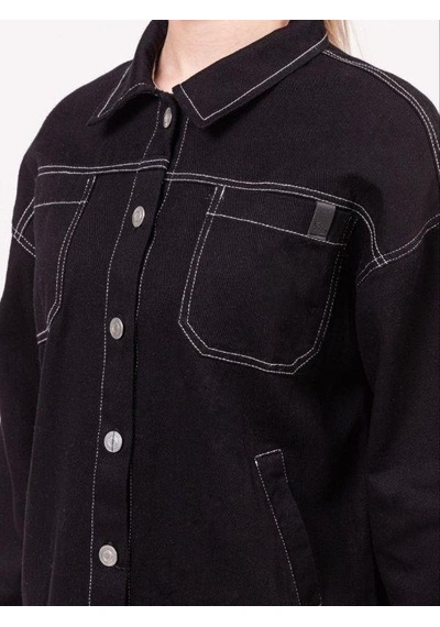 Zekids Kız Çocuk Gabardin Ceket-13921 Siyah