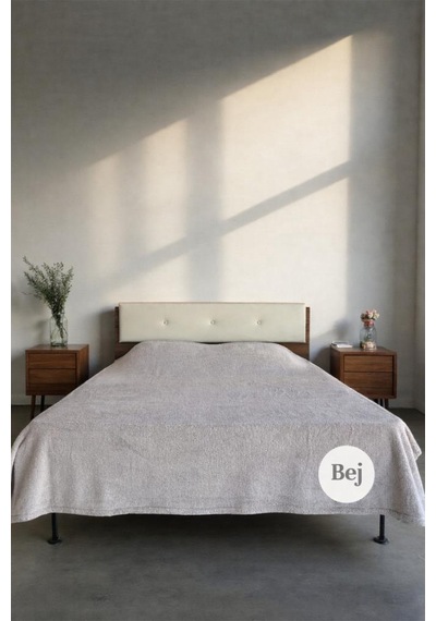 Welsoft Çift Kişilik Battaniye 200x220 Cm Bej Bej