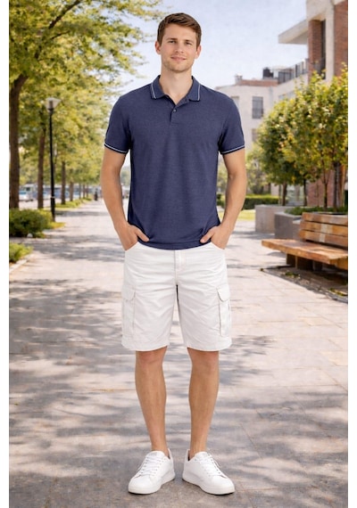 Alexander Gardi Alexandergardı Regular Fit Polo Yaka T-shirt İndigo