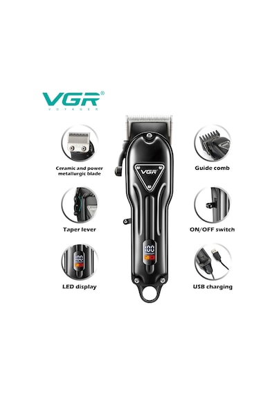 Vgr V-051 Profesyonel Şarjlı Saç Kesme Makinesi - 300 Dakika Kesintisiz Güç & Seramik Bıçak
