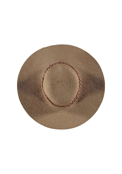 Bipamuk Chaine Model Kadın Hasır Fötr Şapka Zincir Detaylı Yazlık Plaj Güneş Koruyucu Ack Kahve