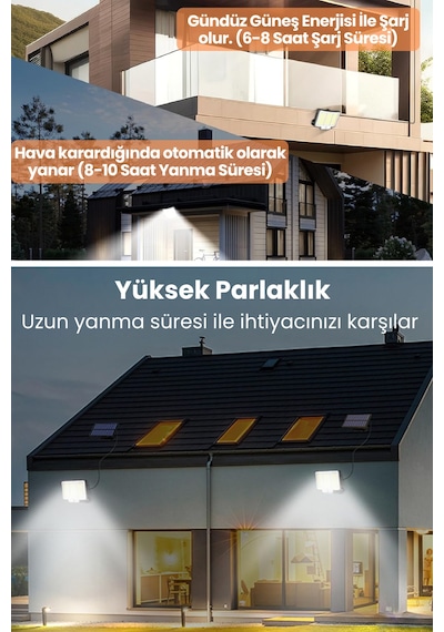 Technosmart Solar 220 Led 5m Kablolu, Ip65, Kumandalı, 3 Modlu, Güneş Enerjili Bahçe Aydınlatma Beyaz