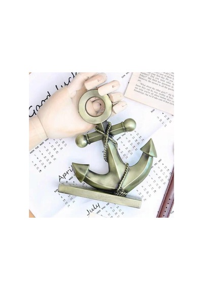 Vintage Metal Çapa Biblo Antik Bronz 16 Cm