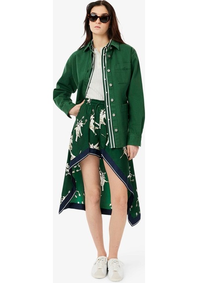 Lacoste Kadın Triko Uzun Kollu Polo Yaka Ekru