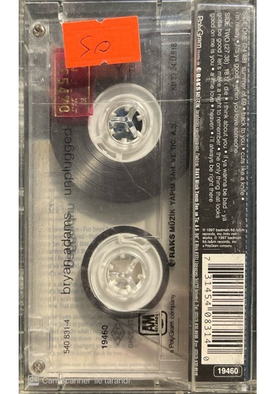 Plak Değildir Kaset Tir Bryan Adams Unplugged Kaset