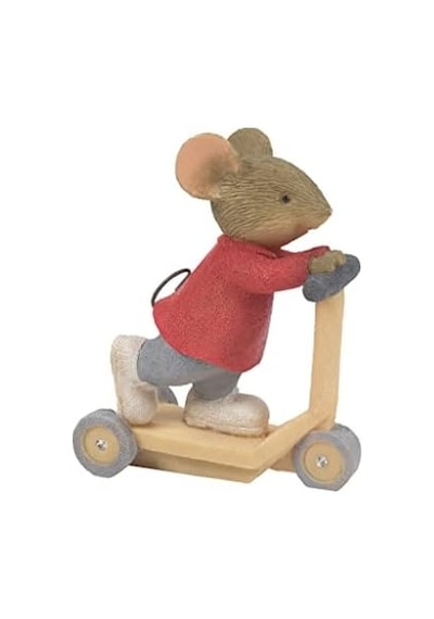Kalpli Kuyruklu Oyun Alanı Eğlenceli Scooter Speed Mouse Heykelcik, 2,4 İnç, Çok Renkli