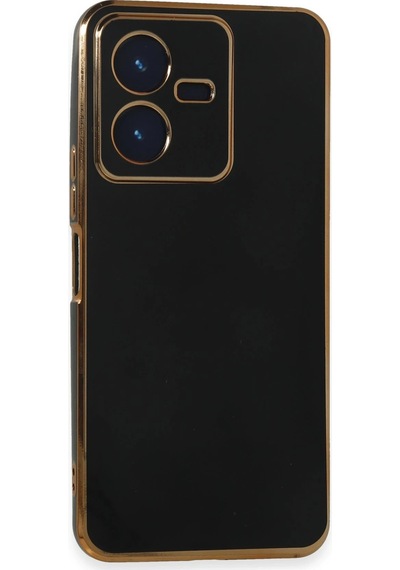 Cosmotex Newface Vivo Y22 2022 Kılıf Volet Silikon - Siyah