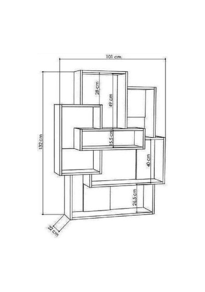 Ventana Kitaplık Safir Meşe - Antrasit Ventana Kitaplık Safir Meşe - Antrasit