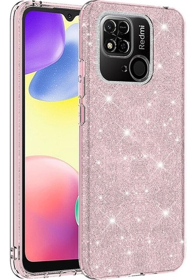 Xiaomi Redmi 10c Kılıf Zore Shining Silikon Pembe