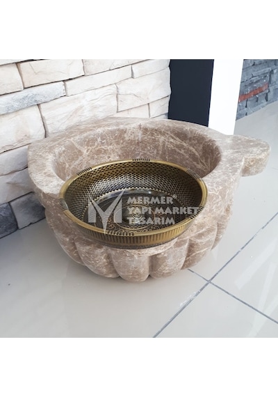 Antik Eskitme Hamam Tası - Pirinç