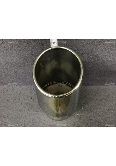 Tek Çıkışlı 100mm Egzoz Ucu Eğik Ağız Silindirik