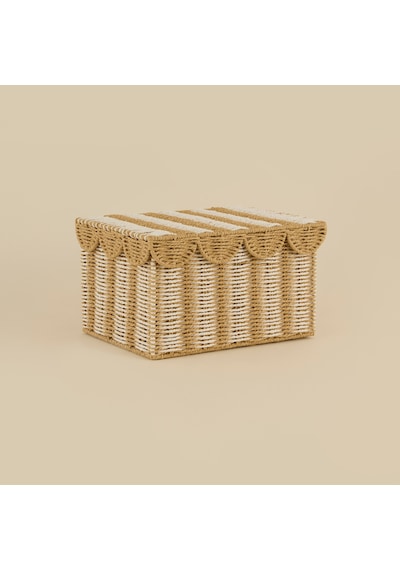 Karaca Home Nelia Kapaklı Organizer Sepet 39x27,5x22 Cm Kahverengi