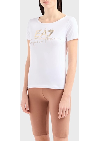 Ea7 Bayan T Shirt 3dtt26 Tjfkz 0101 Beyaz