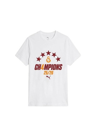 Puma Galatasaray Şampiyonluk 25/26 Çocuk Beyaz Futbol T-shirt 79230004