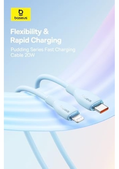 Pudding Hızlı Şarj Özellikli Type-c To Lightning Kablo 20w, 1.2 Metre, Mavi