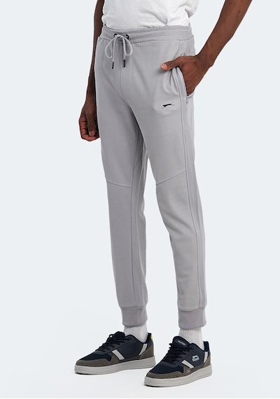 Slazenger PEARCE Erkek Fermuar Cepli Gri Eşofman Altı