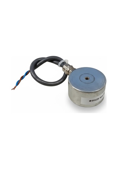 Ø50 27 Mm Elektromıknatıs 24v %100 / 48v %50 Çalışma, Yüksek Tutma Gücü, Endüstriyel Ve Test Sistemleri İçin