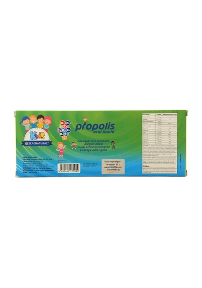 Sepe Natural Propolis Kids Meyan Kökü Nane Kalsiyum Çinko Folik Asit C ve B Vitamin 10 Ampul x 10 ml