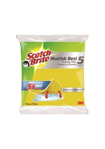 3 Adet Scotch Brite Mutfak Bezi 5'li Çok Renkli