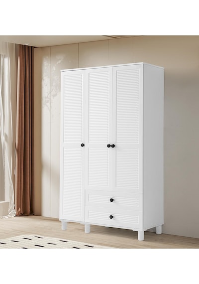 Finike Mdf 3 Kapaklı Dolap -beyaz