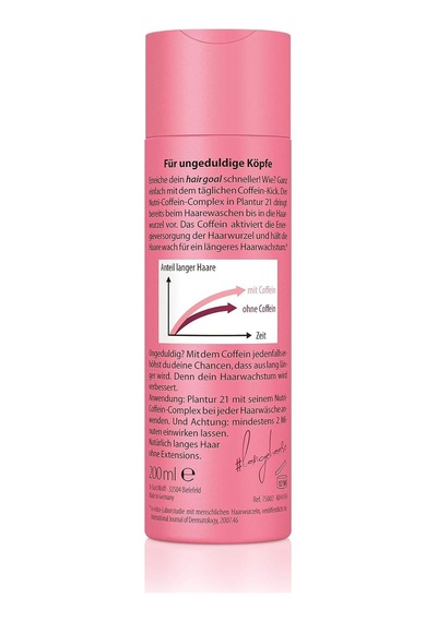 Langehaar Nutri Caffeine Şampuan - Saç Büyümesini Artırmak İçin Uzun Saçlar İçin Kolej Şampuanı - Silikonsuz Ve Parabenler Ücretsiz - 1 X 200 Ml