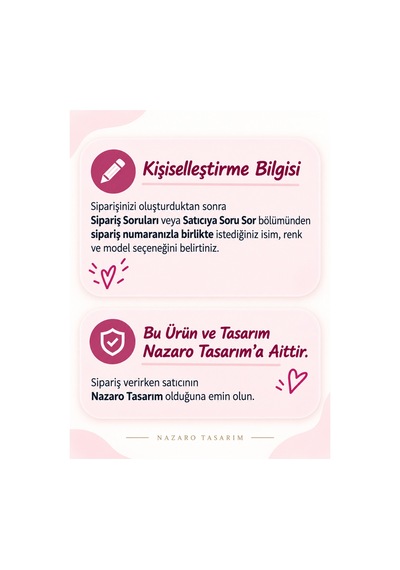 2 Adet İsme Özel Kişiye Özel İsimli Figürlü Ahahtarlık Çanta Matara Aksesuarı Pembe - 926040619 Pembe