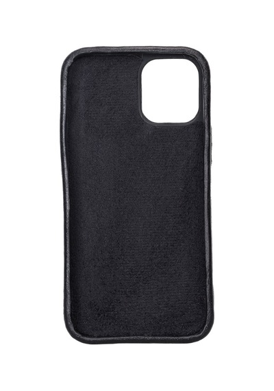 Apple İphone 12 Mini Uyumlu Deri Arka Kapak Rock Rst1 Siyah Diğer