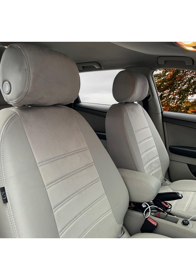Audi A3 Uyumlu Araca Özel Oto Koltuk Kılıfı 158485 Deri Bej/taytüyü Bej