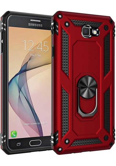 Samsung Galaxy Uyumlu J7 Prime Yüzüklü Standli Vega Kilif Ekran Koruyucu 510433366
