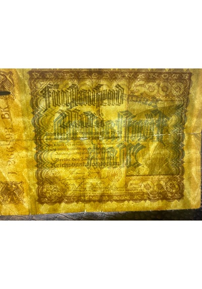 Almanya İmparatorluğu 5 Bin Mark 1922 Deutsches Reich 5000 Mark Reichsbanknote