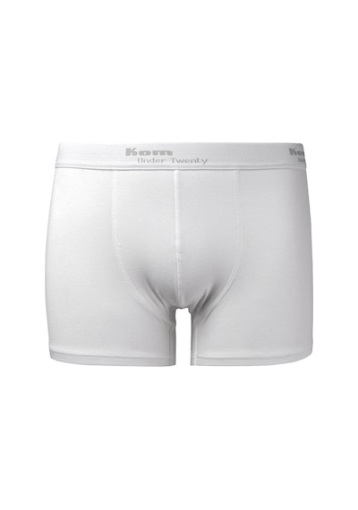 Kom Erkek Düz Renk Ekonomik 3'lü Paket Klasik Tıght Boxer Beyaz
