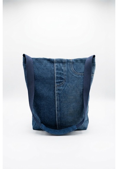 Tuttobene Denym Kot Pantolon Görünümlü Pinterest Vintage Omuz Çantası Tb042 Mavi