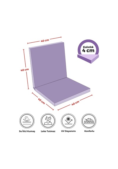 6'li Arkalıklı Sandalye Minderi Su Yağ İtici Sırtlıklı Fermuarlı Bağcıklı Yıkanabilir Balkon Bahçe 40x40 Lila Çok Renkli 6'li Arkalıklı Sandalye Minderi Su Yağ İtici Sırtlıklı Fermuarlı Bağcıklı Yıkanabilir Balkon Bahçe 40x40 Lila Çok Renkli