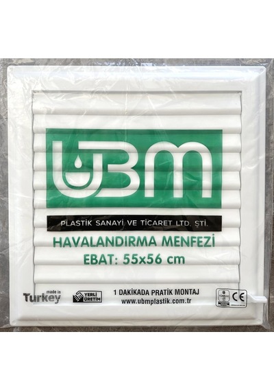 Ubm 55x56 Banyo Wc Havalandırma Menfezi Yapışkanlı Cam Menfez Hediyeli