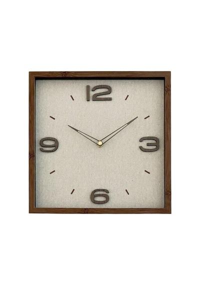 Galaxy Premium Serisi Ahşap Duvar Saati Kare 30 Cm Kahverengi 0240-beyaz-şekilli-48cm