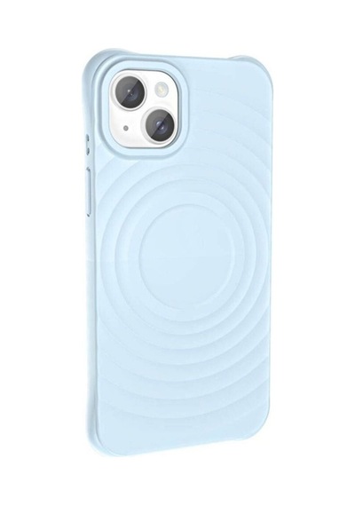 Apple Uyumlu iPhone 13 M-safe Şarj Özellikli Airbagli Mat Görünümlü Zore Hepi Kapak Mavi Açık