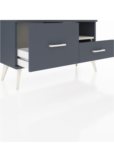 Arges Şifonyer Tek Raflı 2 Çekmeceli 88x30x48 Antrasit-aytaşı/antrasit Aytaşı/antrasit Arges Şifonyer Tek Raflı 2 Çekmeceli 88x30x48 Antrasit-aytaşı/antrasit Aytaşı/antrasit