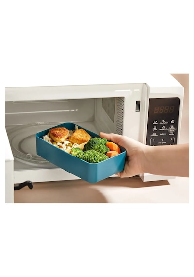 Rotanev Yeşil Mega Boy 2katlı Yemek Saklama Kabı 2 Litre Beslenme Kendinden Çatal Kaşık Servisli Lunch Box Set