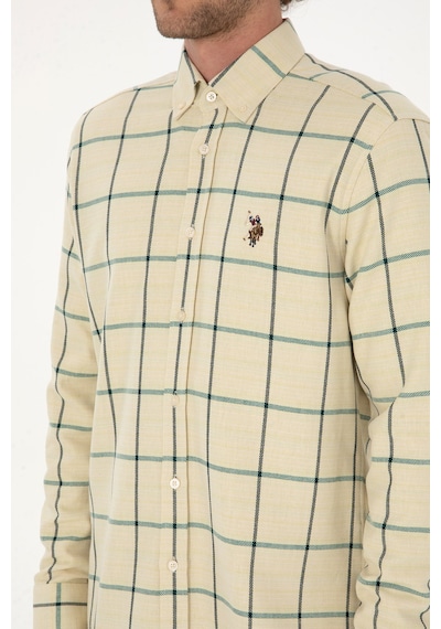 U.S. Polo Assn. Erkek Koyu Yeşil Uzun Kollu Gömlek 50316617-VR079